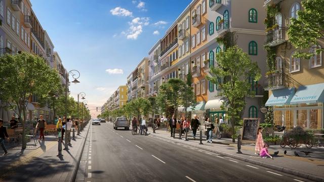 Nhà phố tại Sun Grand City New An Thoi sở hữu vỉa hè cùng lòng đường rộng lớn