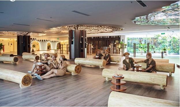 Tổ hợp xông hơi – massage – chăm sóc sức khỏe và sắc đẹp 100% sản phẩm từ thiên nhiên là “con át chủ bài” của Flamingo Đại Lải Resort mùa dịch.