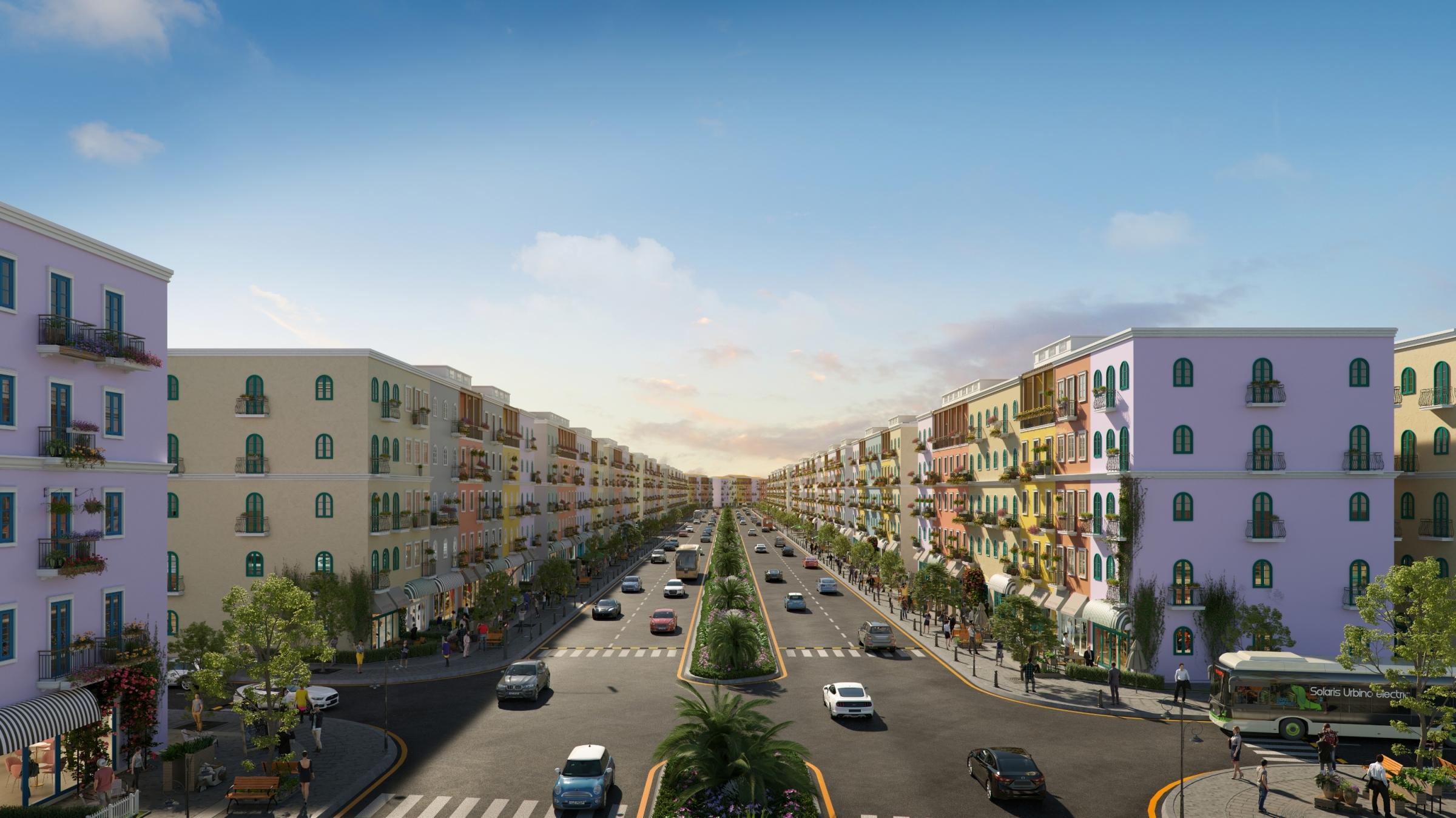 Trục đường trung tâm của Sun Grand City New An Thoi