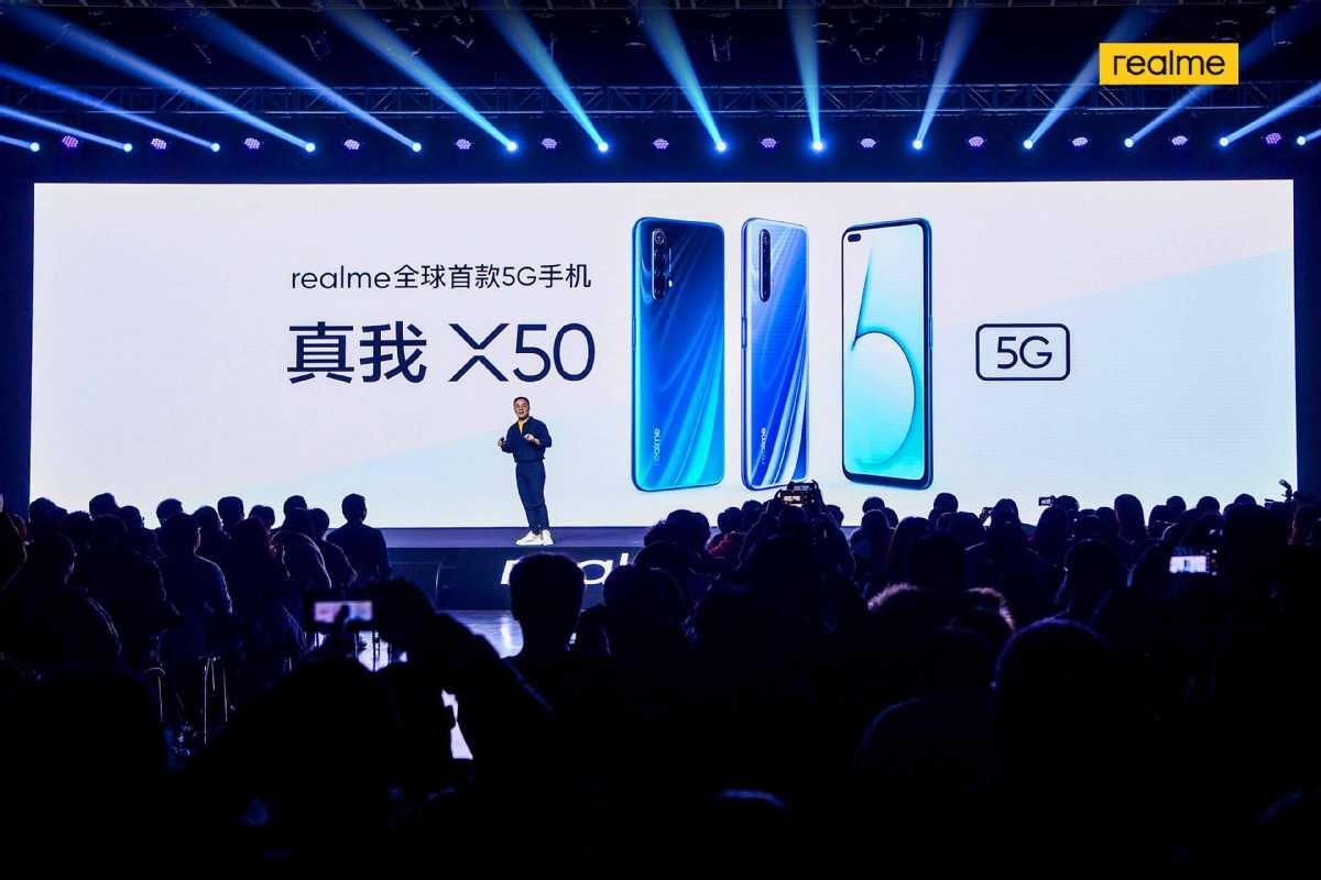 Sản phẩm Realme X50 - chiếc smartphone 5G đầu tiên của Realme vừ được ra mắt tại Bắc Kinh