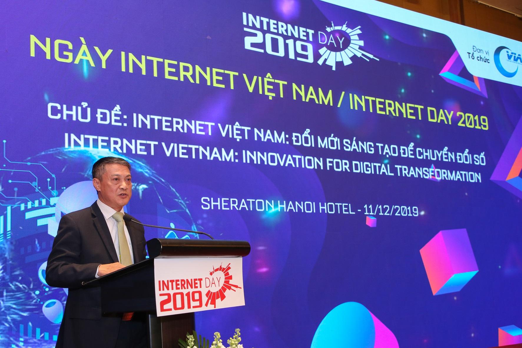 Thứ trưởng Bộ TT&TT Phạm Hồng Hải phát biểu tại Ngày Internet Việt Nam 2019