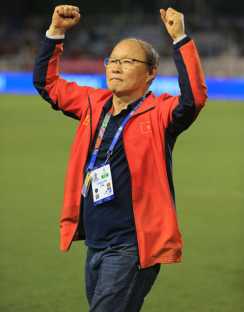 Park Hang Seo là HLV thành công nhất trong lịch sử bóng đá Việt Nam. Ảnh: Đức Cường