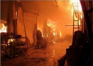 Quảng Ninh: Cháy chợ, 150 ki ốt bị thiêu rụi thành tro