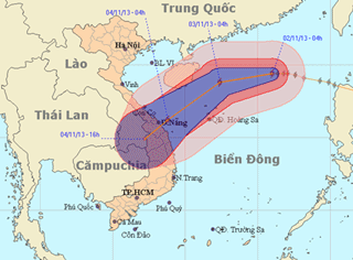 Đà Nẵng có nguy cơ hứng tâm bão số 12