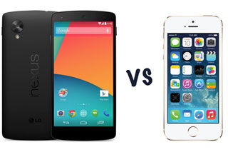 Nexus 5 và iPhone 5S: Anh tài đối đầu!