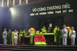Tang lễ Thượng tướng Phạm Quý Ngọ diễn ra trang trọng
