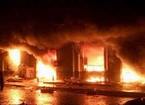 Cháy kinh hoàng tại chợ Phố Hiến