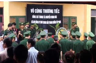 Lễ truy điệu hai chiến sỹ hy sinh tại cửa khẩu Bắc Phong Sinh