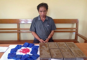 Bắt đối tượng người Lào vận chuyển 8 bánh heroin