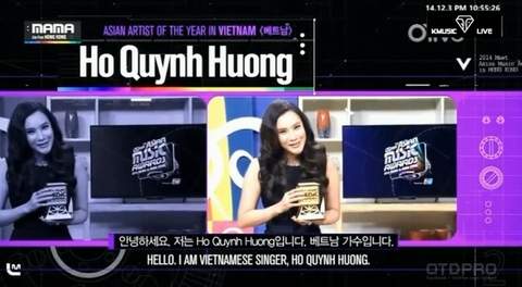 Hồ Quỳnh Hương đoạt giải Nghệ sỹ châu Á của năm