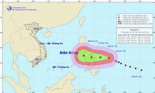 Xuất hiện siêu bão giật cấp 17 gần Biển Đông