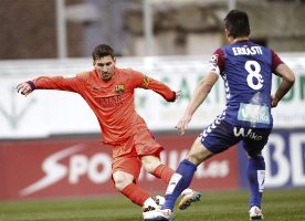 Messi lập cú đúp giúp Barca đánh bại Eibar
