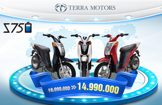 Xe đạp điện Terra giảm giá 2 triệu