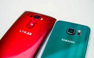 Đường cong mượt mà của LG G Flex 2 và Samsung Galaxy S6 Edge