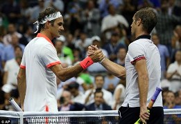 Tứ kết US Open: Federer dễ dàng đánh bại Gasquet