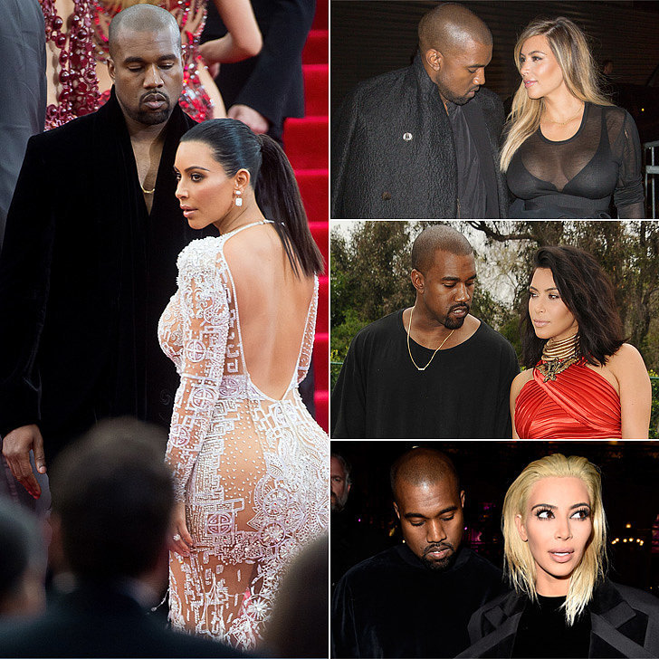 Trong các bức ảnh, Kanye West đắm đuối thân hình của vợ