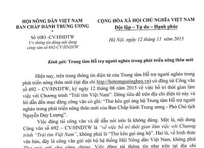 Hội nông dân Việt Nam yêu cầu ông Trần Đức Trung chấm dứt việc mạo danh Hội
