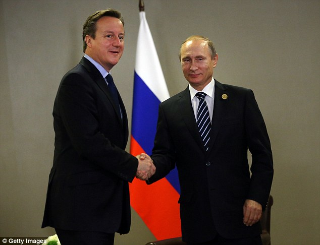 Thủ tướng Anh Cameron và Tổng thống Nga Putin