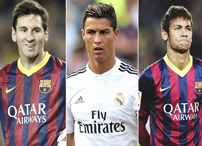 Messi, Ronaldo, Neymar vào top 3 đề cử &quot;quả bóng Vàng 2015&quot;