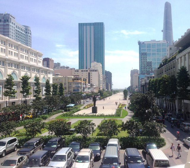 Đường Nguyễn Huệ sẽ cấm xe lưu thông từ 19h ngày 31/12/2015 đến 23h ngày 1/1/2016.
