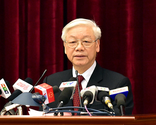 Tổng bí thư Nguyễn Phú Trọng có bài phát biểu quan trọng bế mạc Hội nghị.