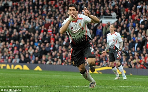 Suarez là một trong số những cầu thủ được CĐV Liverpool yêu mến nhất dưới thời HLV Rodgers