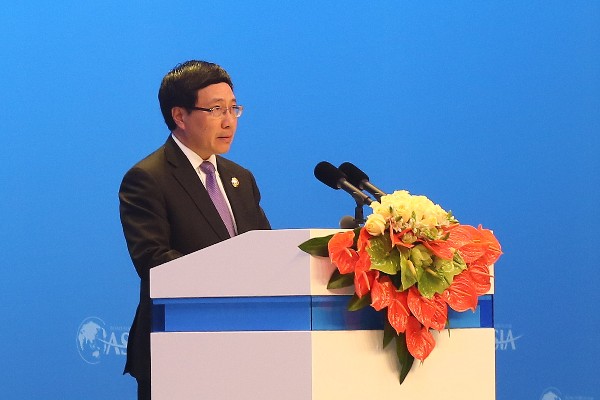 Phó Thủ tướng, Bộ trưởng Ngoại giao Phạm Bình Minh có bài phát biểu tại phiên khai mạc Hội nghị