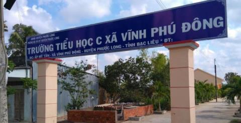 Trường tiểu học C Vĩnh Phú Đông nơi xảy ra vụ việc