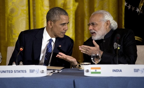 Tổng thống Obama (bên trái) và Thủ tướng Modi