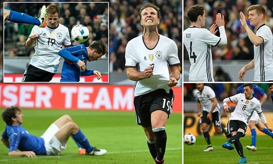 Đức vừa đánh bại Italia với tỉ số 4-1 trước thềm Euro 2016