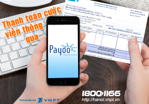 Thanh toán cước viễn thông VNPT qua ví điện tử PayOO