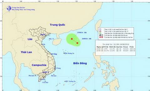 Lại xuất hiện áp thấp nhiệt đới trên Biển Đông