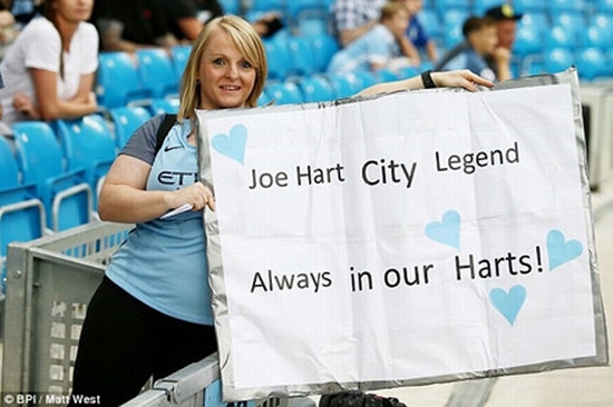 Joe Hart là một trong những cầu thủ được CĐV Man City yêu mến nhất