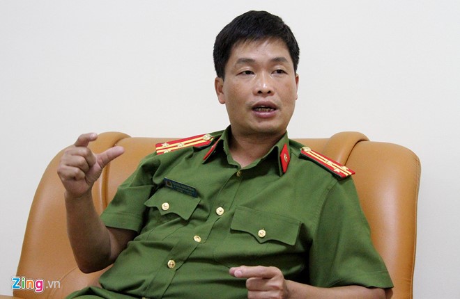Thượng tá Nguyễn Minh Thắng – Phó trưởng phòng PC45 Lào Cai. 