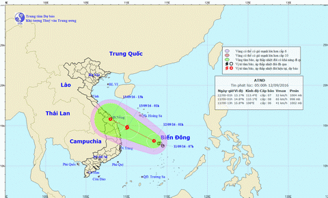 Đêm nay, bão số 4 xuất hiện đe dọa Quảng Nam - Bình Định