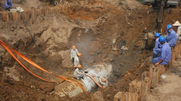 Đường ống nước sông Đà gặp sự cố lần thứ 19