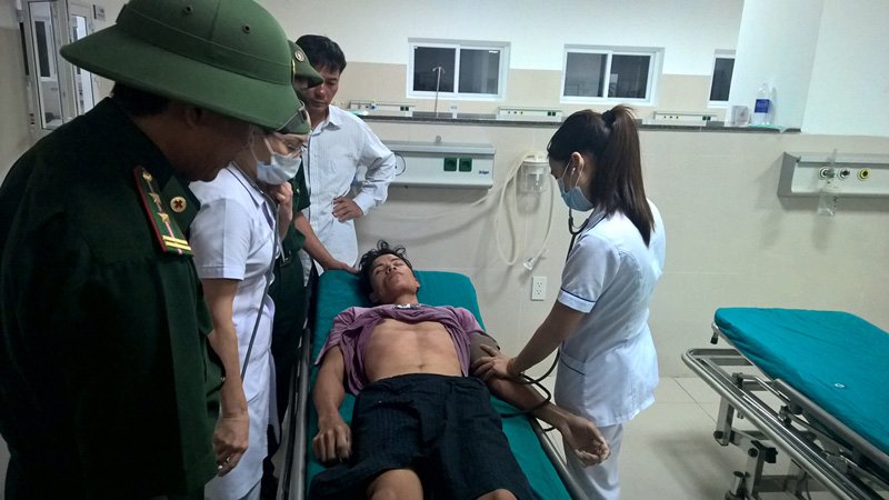 Thuyền viên Nguyễn Ngọc Thành tại bệnh viện