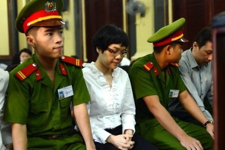 Huỳnh Thị Huyền Như tại phiên xử sơ thẩm. Ảnh: Zing