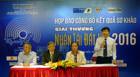 Buổi họp báo công bố sản phẩm lọt chung khảo Nhân tài Đất Việt 2016 lĩnh vực CNTT vừa diễn ra sáng nay, 7/11.