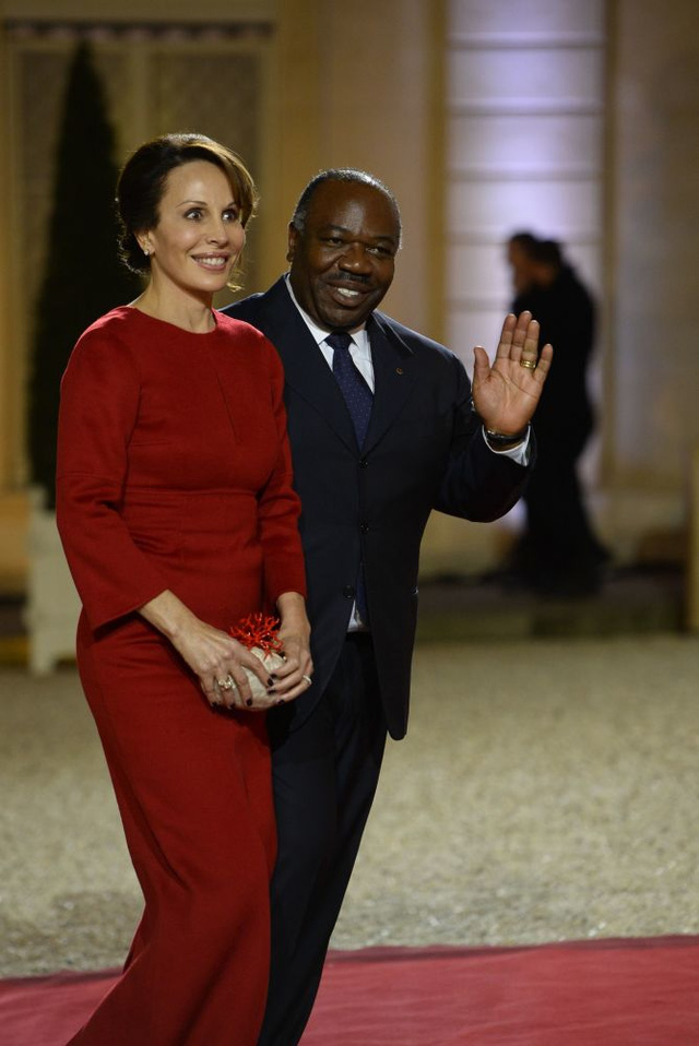Tổng thống Gabon Ali Bongo Ondimba và đệ nhất phu nhân Sylvia Bongo Ondimba. (Ảnh: AFP)