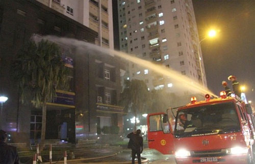 Hà Nội: Cháy lớn tại trường mầm non ở chung cư 25 tầng
