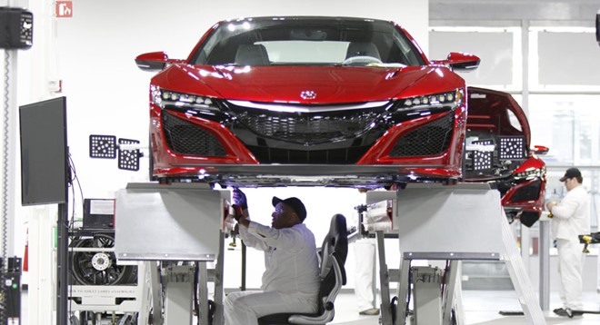 Acura NSX được sản xuất hoàn toàn tại Mỹ.