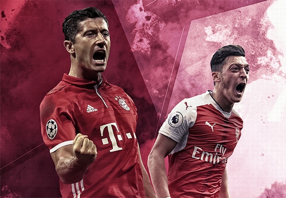 Arsenal lại tái ngộ kình địch Bayern Munich ở Champions League năm nay