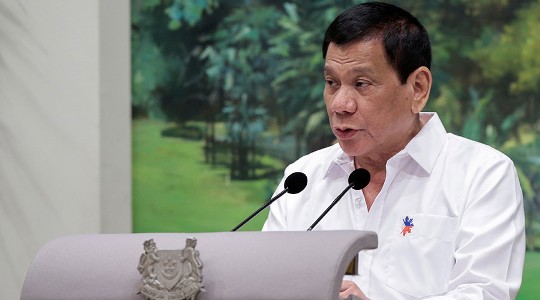 Tổng thống Philippines President Rodrigo Duterte. Ảnh: Reuters