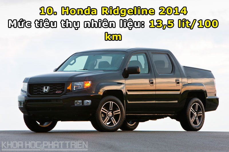 10. Honda Ridgeline 2014.