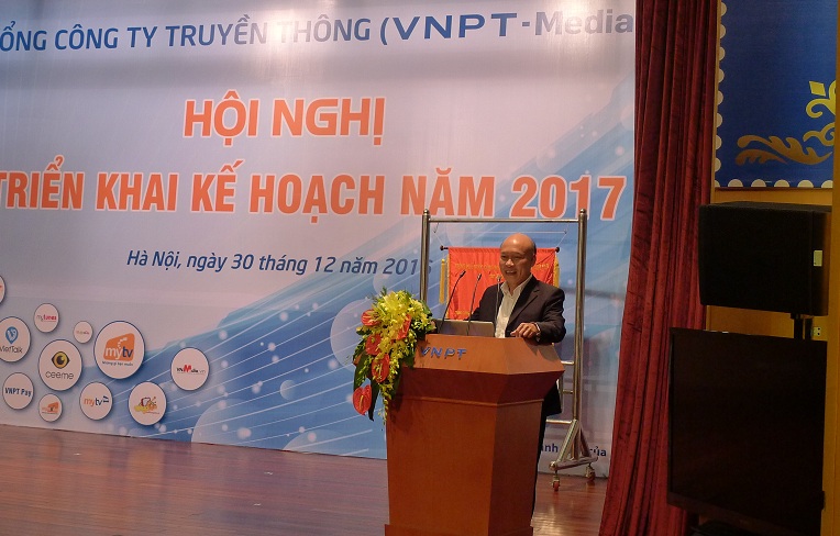 Thành viên hội đồng Thành viên Tập đoàn VNPT Nguyễn Mạnh Thắng đánh giá cao những nỗ lực và kết quả đạt được của Tổng công ty Truyền thông VNPT Media.