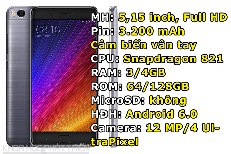 9. Xiaomi Mi 5s (144.135 điểm).