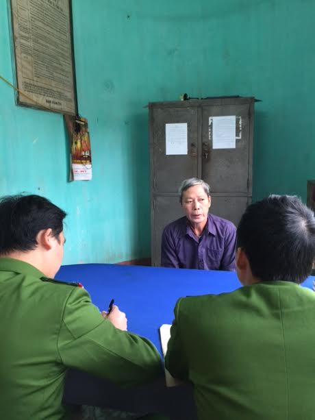 Bị can Bùi Quang Thắm tại trại tạm giam công an tỉnh Hưng Yên