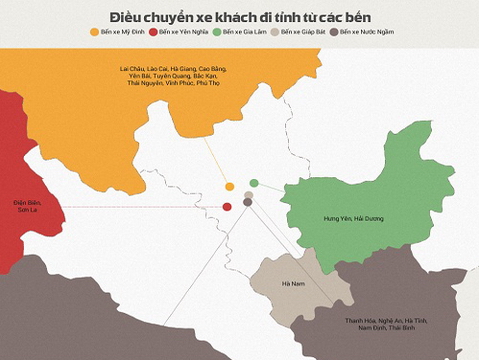 Hướng đi xe khách liên tỉnh đến Thủ đô nên biết