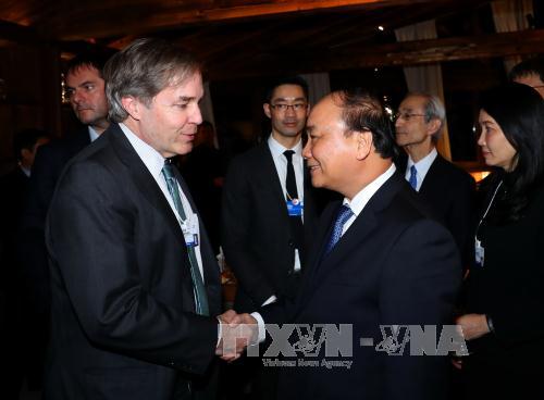 Thủ tướng Nguyễn Xuân Phúc tại WEF ở Thụy Sỹ. - Ảnh: TTXVN